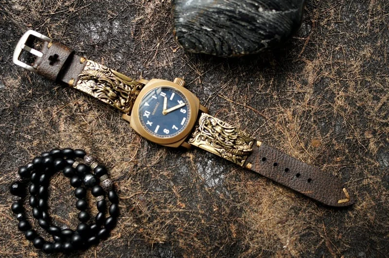 Dragon Bronze Pendants Strap ( 2pieces) for Panerai or Apple Watch 1 and 2